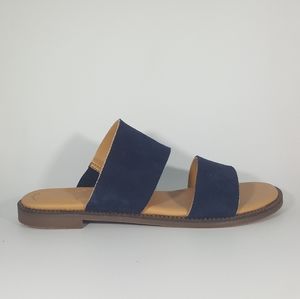 The Flexx Navy Suede Two Band Sandal *** Pls read